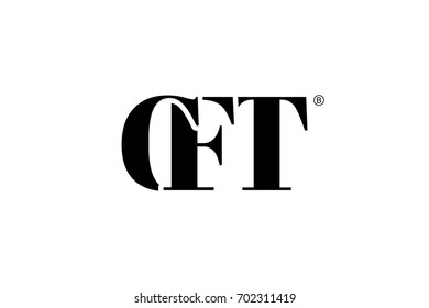 CFT Logo Branding Letter. Vector graphic design. Useful as app icon, alphabet combination, clip-art, and etc.