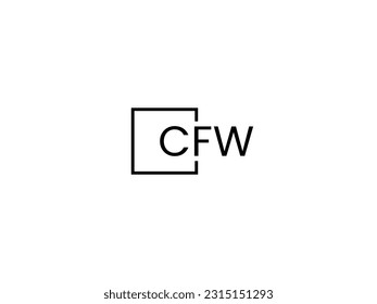 CFW Letter Initial Logo Design Vector Illustration