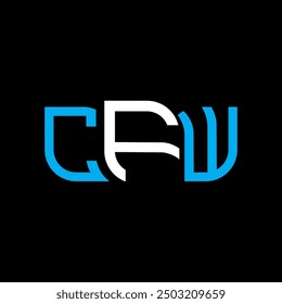 Diseño del logotipo de CFW, logotipo simple y moderno de CFW. Diseño de alfabeto lujoso CFW  