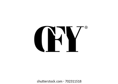 CFY Logo Branding Letter. Vector graphic design. Useful as app icon, alphabet combination, clip-art, and etc.