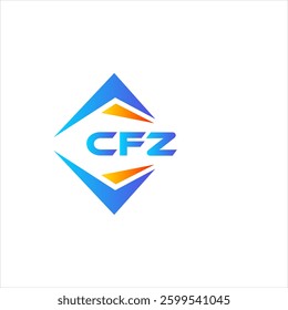 CFZ abstract technology logo design on white background. CFZ creative initials letter logo concept.
