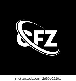 CFZ logo. CFZ letter. CFZ letter logo design. Initials C FZ logo linked with circle and uppercase monogram logo. CFZ typography for technology, business and real estate brand.