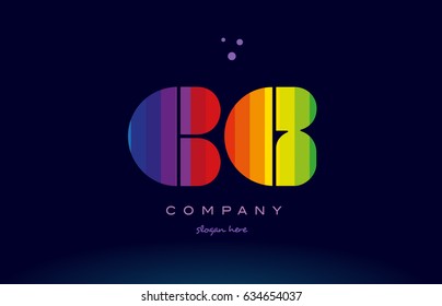 cg c g alphabet letter colorful creative colors text dots creative company logo vector icon design template
