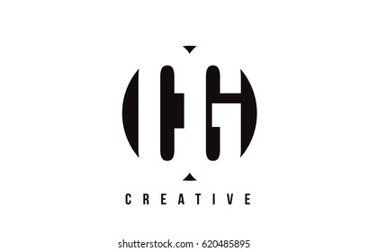 CG C G White Letter Logo Design with Circle Background Vector Illustration Template.