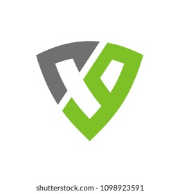 CG or C9 Logo Design, Combined With Shield Symbol, Alphabet Vector Logo Illustration