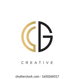 cg circle logo design vector icon