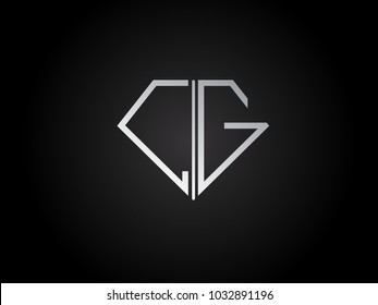 CG diamond shape silver color design