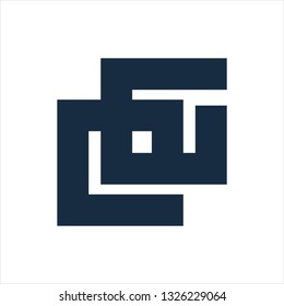 CG, EG, GG  initials geometric letter company logo