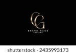 CG, GC, Abstract initial monogram letter alphabet logo design