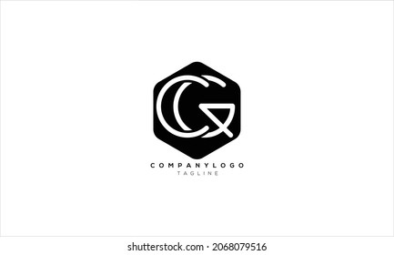 CG, GC, Abstract initial monogram letter alphabet logo design