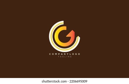CG, GC, Abstract initial monogram letter alphabet logo design