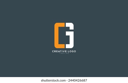 CG GC Abstract initial monogram letter alphabet logo design

