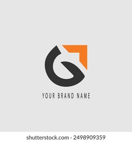 CG GC abstract vector logo monogram template