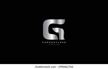 CG GC C Y G Resumen diseño del logotipo del logotipo de la letra del monograma inicial