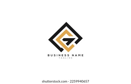 CG, GC, GG, OG, GO, Abstract initial monogram letter alphabet logo design