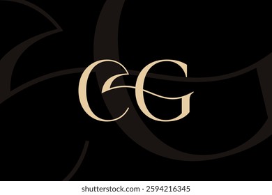 CG or GC letter logo icon design. Classic style luxury initials monogram.