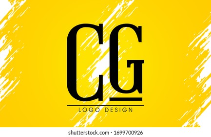 CG- oder GC-Logo-Design-Vektorillustration 
