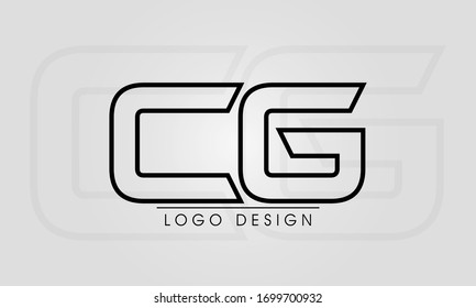 CG- oder GC-Logo-Design-Vektorillustration 
