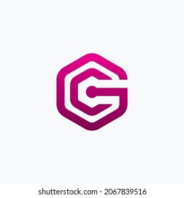 Logotipo de Hexagon CG
diseño simple y limpio