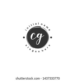 CG Initial beauty monogram logo vector