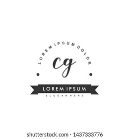 CG Initial beauty monogram logo vector