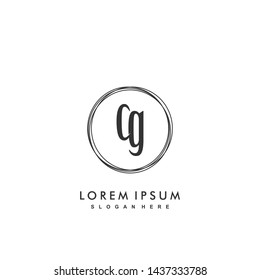 CG Initial beauty monogram logo vector