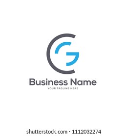 Cg Initial Company Logo Template Stock Vector (Royalty Free) 1112032274 ...