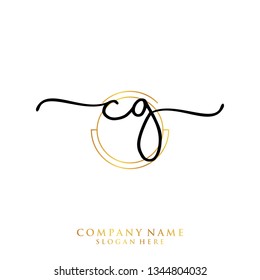 CG Initial handwriting logo template