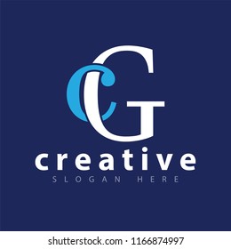 CG Initial letter logo icon vector