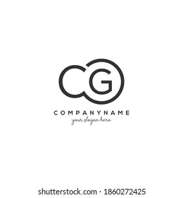 Cg Initial Letter Logo Inside Circle Stock Vector (Royalty Free ...