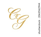 CG initial logo design vector stock