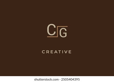 CG erste moderne elegante Buchstaben Logo.
