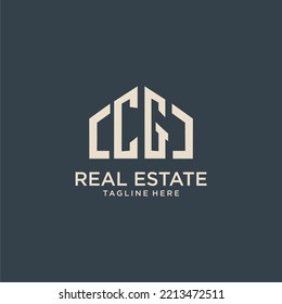 CG initial monogram logo for real estate design