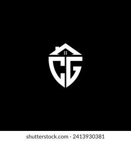 CG initials premium shield logo monogram with home designs modern templates