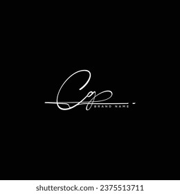 CG letter beauty handwriting vector logo.