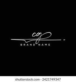 CG letter beauty handwriting vector logo. 