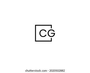Letra CG Ilustración del vector de diseño del logotipo inicial