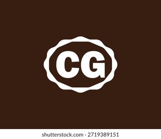 Diseño de logotipo de letra CG. CG