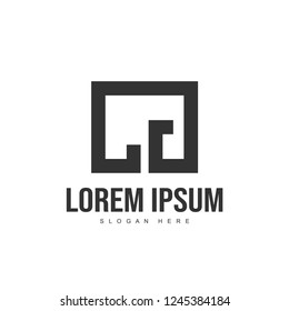 CG Letter logo design. Initial letter logo template design