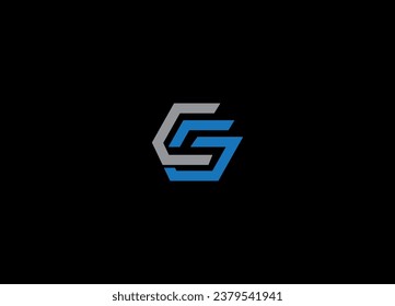 Diseño del logotipo de la letra CG y logotipo inicial