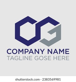 CG letter logo design and initial logo, initial letter  logo  vector illustration, CG  Element, CG letter logo design unique and modern  design, CG Letter design. can be used for art companies.