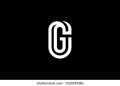 CG-Brief-Logo-Design auf luxuriösem Hintergrund. GC Monogram Initials Buchstaben Logo Konzept. CG-Icon-Design. GC elegantes und professionelles weißes Buchstaben Symbol auf schwarzem Hintergrund.