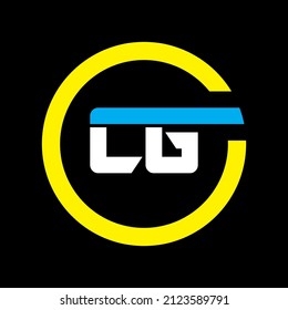 CG letter logo design on black background Initial Monogram Letter CG Logo Design Vector Template. Graphic Alphabet Symbol for Corporate Business Identity