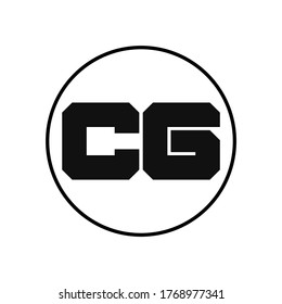 CG Letter Logo Design With Simple style