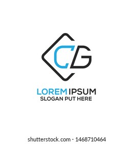 CG Letter logo design template