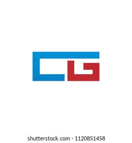 CG letter logo design vector template