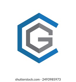 cg letter logo design vector