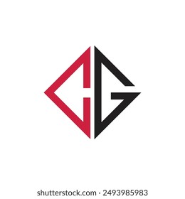Vector de diseño de logotipo de letra cg