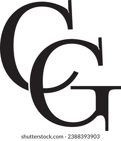 CG letter modern logo desing