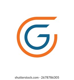letras cg vetor logotipo moderno simples